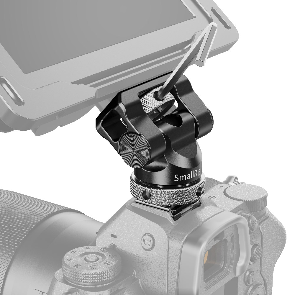 Swivel and Tilt Monitor Mount with Cold Shoe - immagine 4