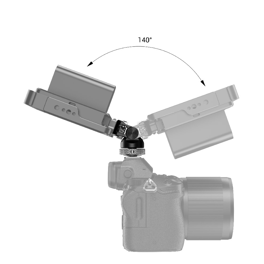 Swivel and Tilt Monitor Mount with Cold Shoe - immagine 5