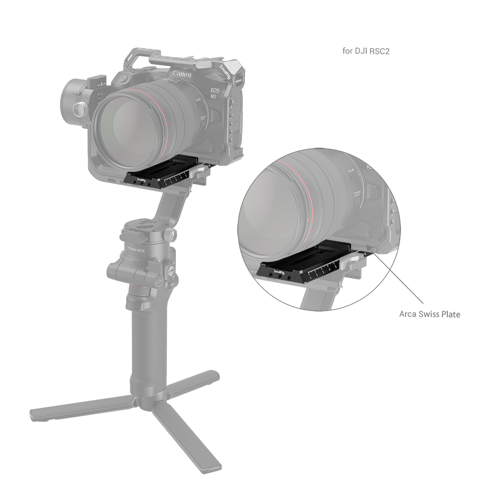Quick Release Plate with Arca-Swiss for DJI Gimbal - immagine 4