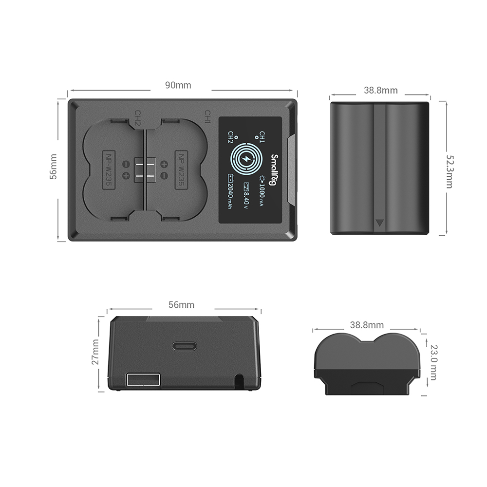 Camera Battery and Charger Kit for Fujifilm NP-W235 - immagine 5