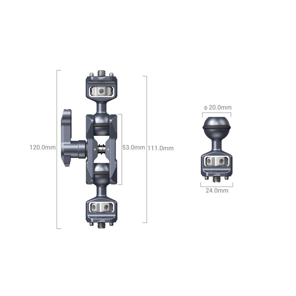 Magic Arm Support with Dual Ball Heads with 1/4"-20 Screws - immagine 5