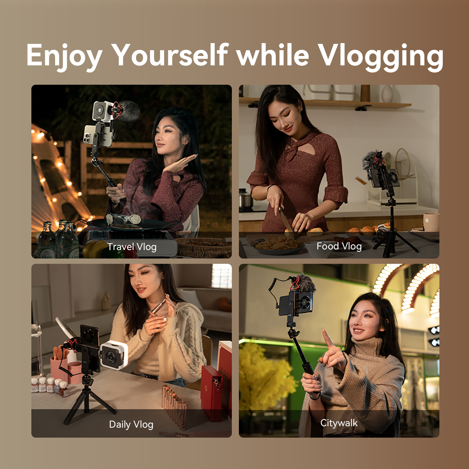 Smartphone Vlog Tripod Kit VK-50 Advanced Version - immagine 10