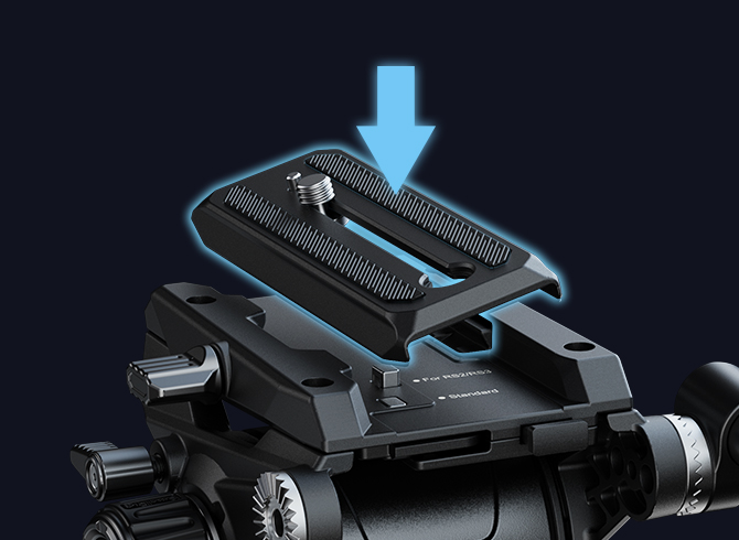 Compatible with DJI RS Series and Manfrotto QR Plates