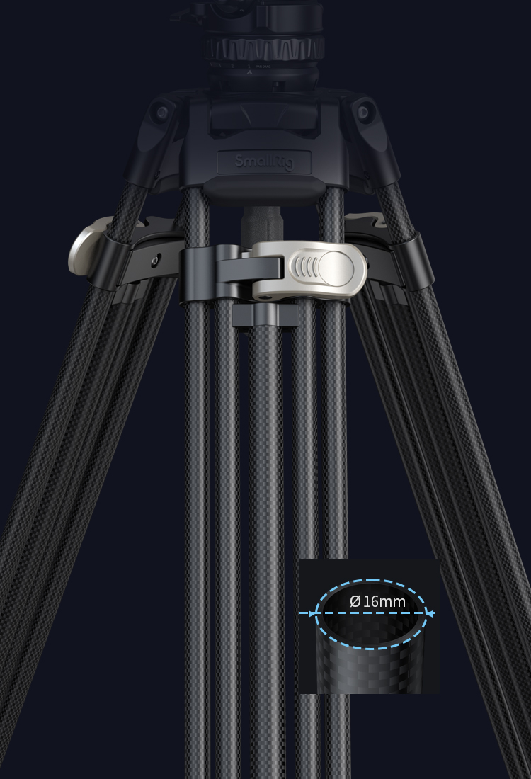 16.0mm /0.6in Diameter Carbon Fiber Legs
