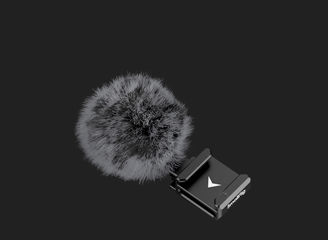 Cold Shoe Adapter with Furry Windshield