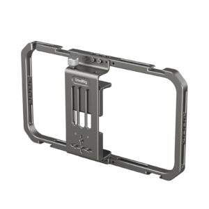 Universal Smartphone Video Cage Aluminum Alloy Phone Rig with Cold Shoe Mount