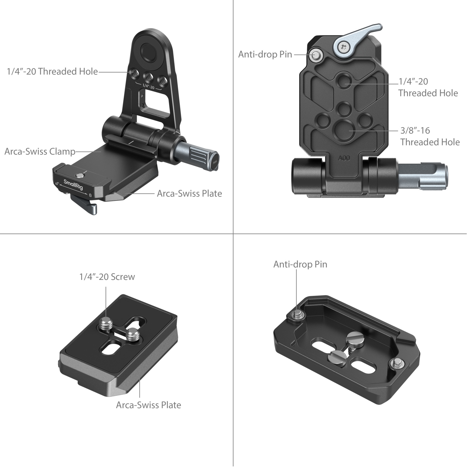 NP-F Battery Adapter Mount Plate Kit for Mirrorless Cameras - immagine 3