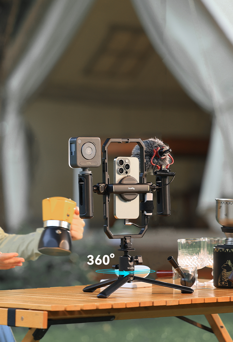 Quick Release Desktop Tripod With 360° Panoramic Ball Head