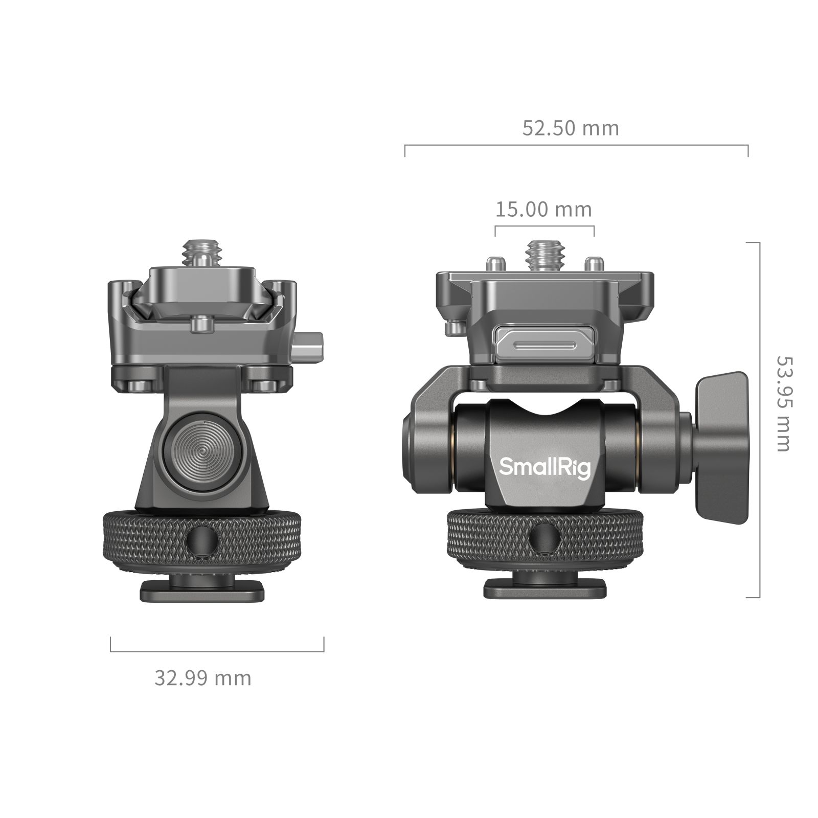 HawkLock Quick Release Monitor Support with H21 Cold Shoe Mount - immagine 3