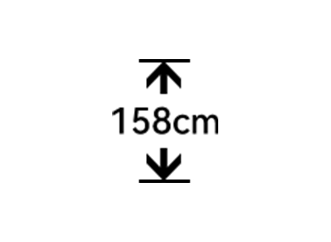 Max Height: 158cm/62.2in