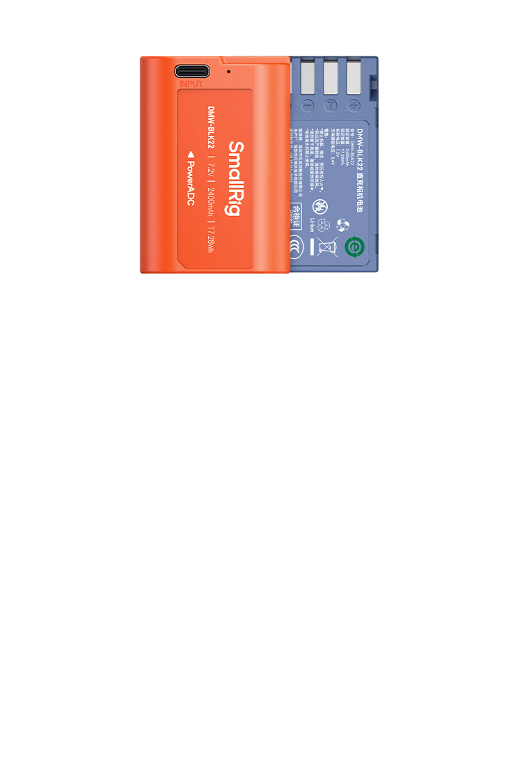 DMW-BLK22 USB-C Rechargeable Camera Battery