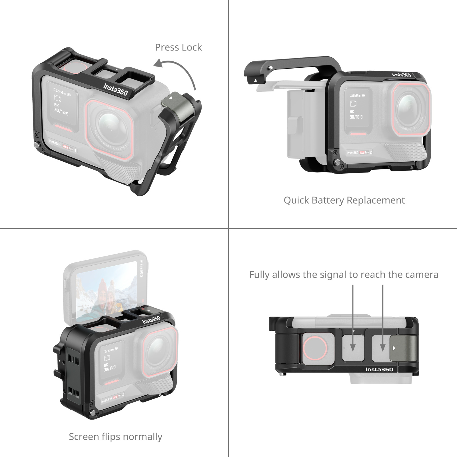 Utility Frame Cage for Insta360 Ace Pro 2 / Ace Pro - immagine 7