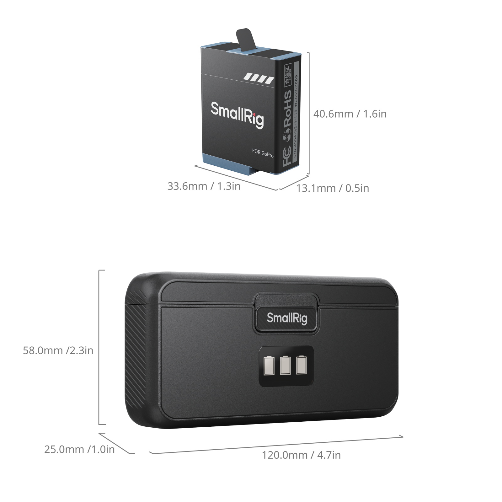 Camera Battery and Charger Kit (For GoPro 9/10/11/12) - immagine 6