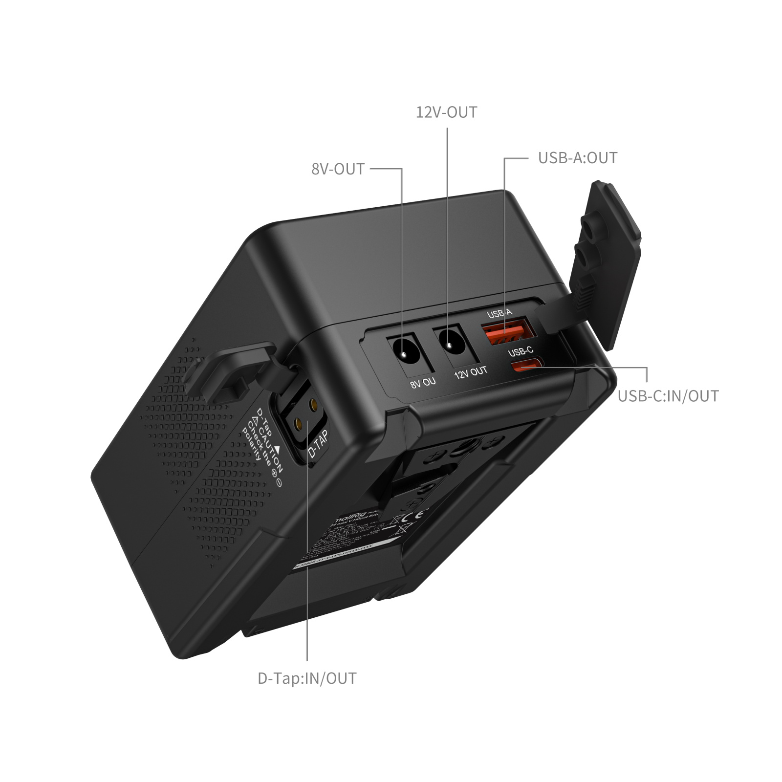 VB99 mini V-Mount Battery Kit, 99Wh/6800mAh – 100W USB‑C PD Fast Charge (2h Full) - immagine 12