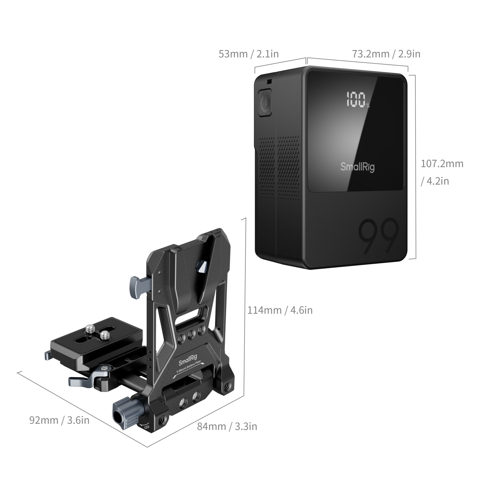 VB99 mini V-Mount Battery Kit, 99Wh/6800mAh – 100W USB‑C PD Fast Charge (2h Full) - immagine 11