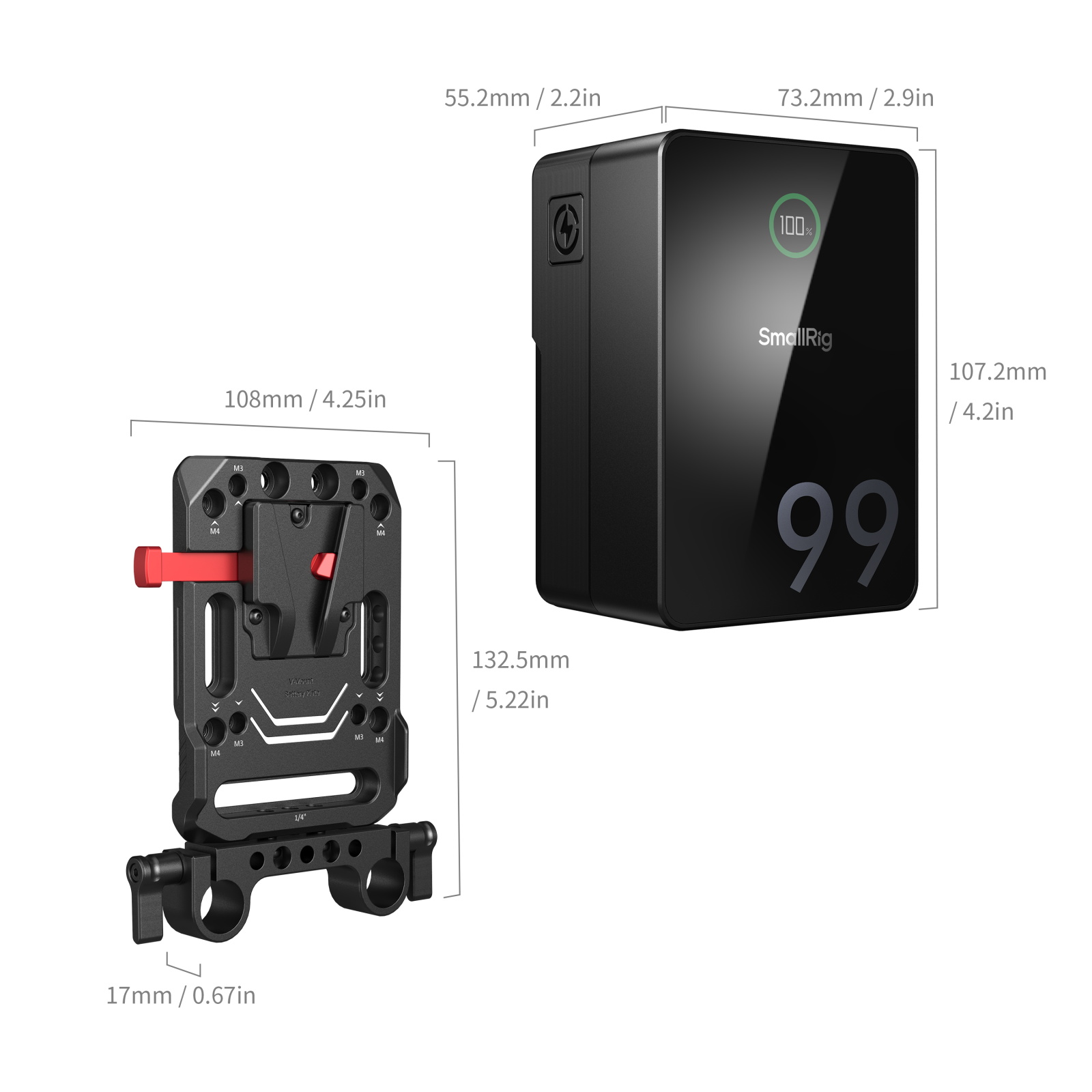 VB99 Pro mini V Mount Battery (Kit) - immagine 5