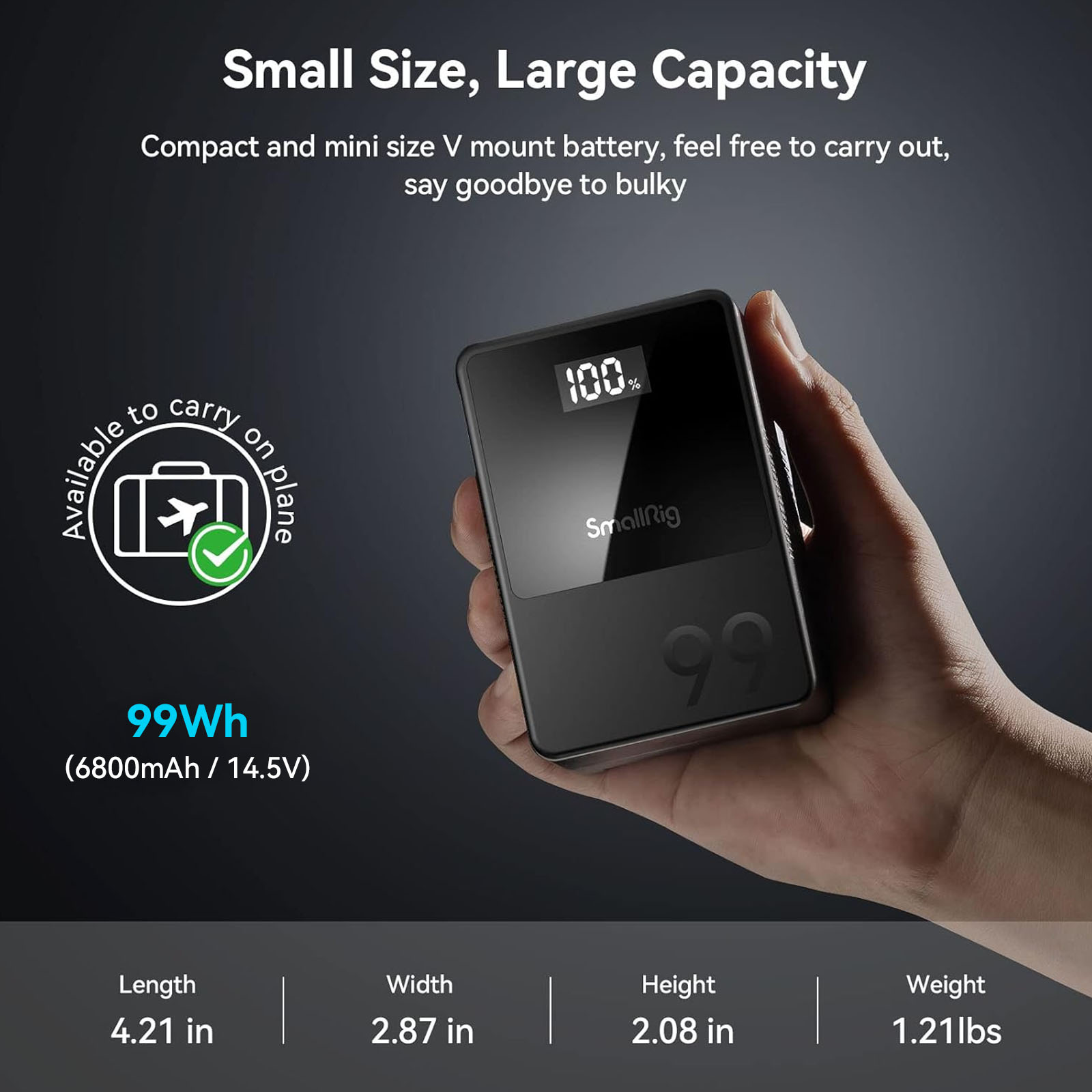 VB99 mini V Mount Battery - immagine 7