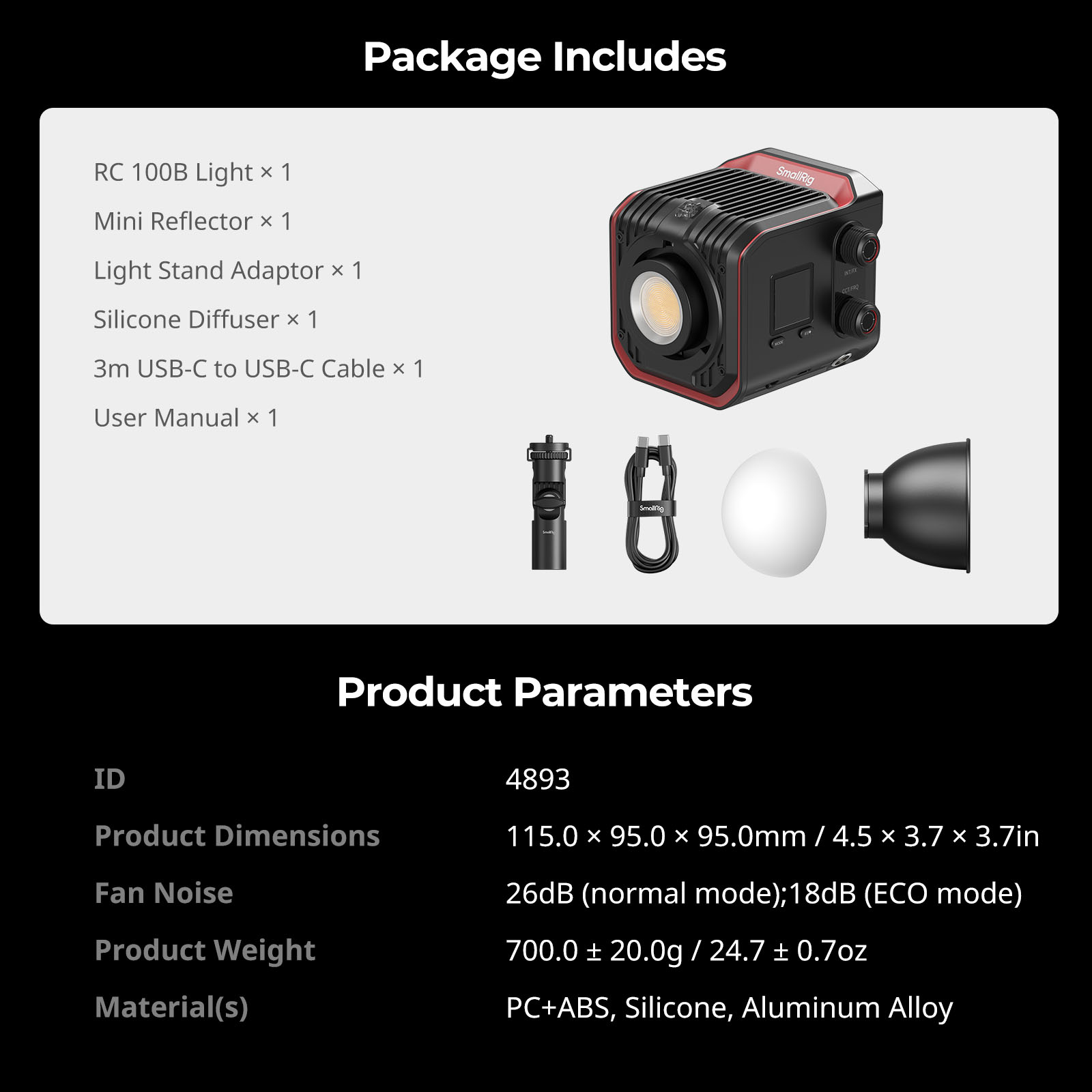 RC 100B COB LED Video Light - immagine 6