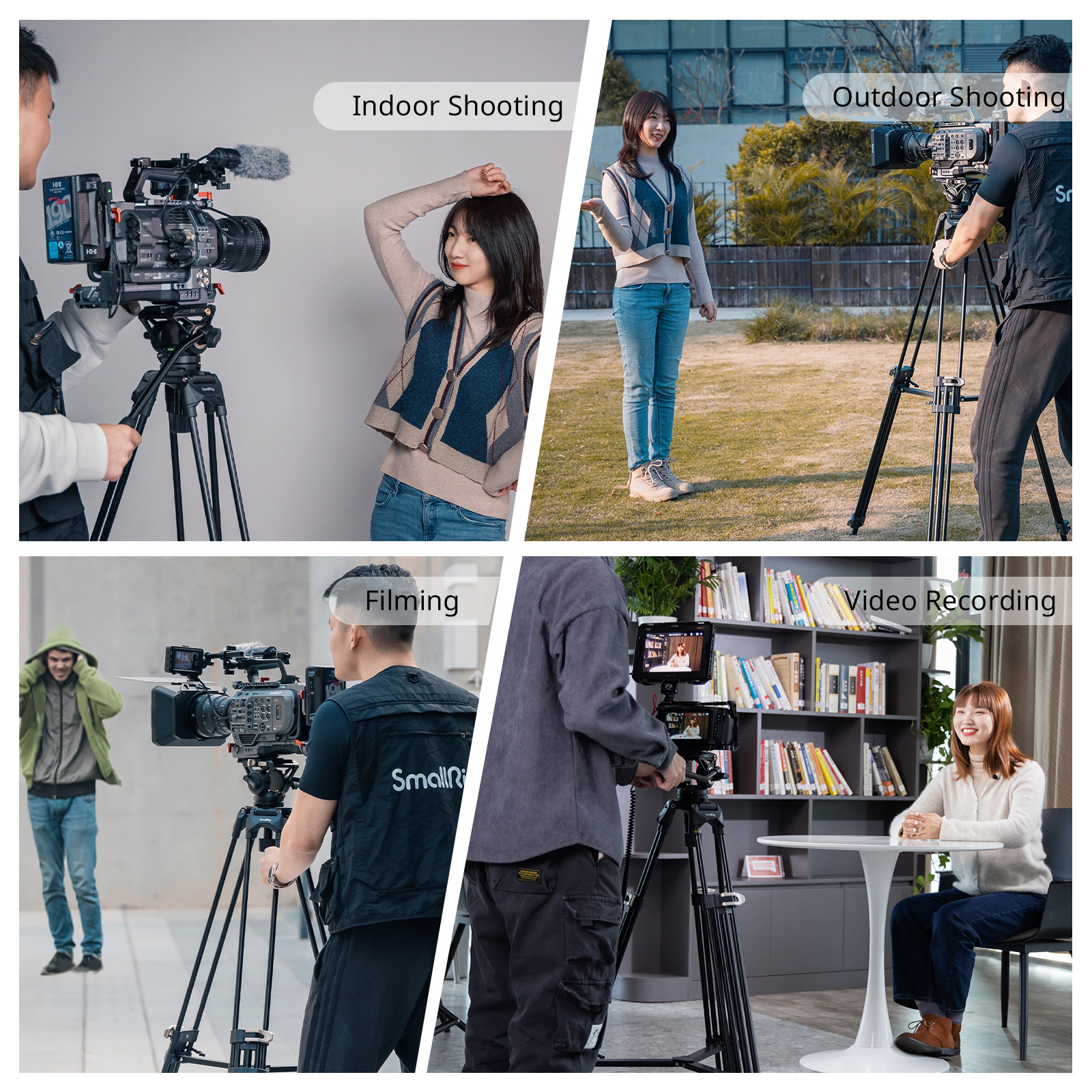 AD-01 Heavy-Duty Tripod (186cm Height, 8kg Load, 4kg Weight) with Fluid Head for Video - immagine 9