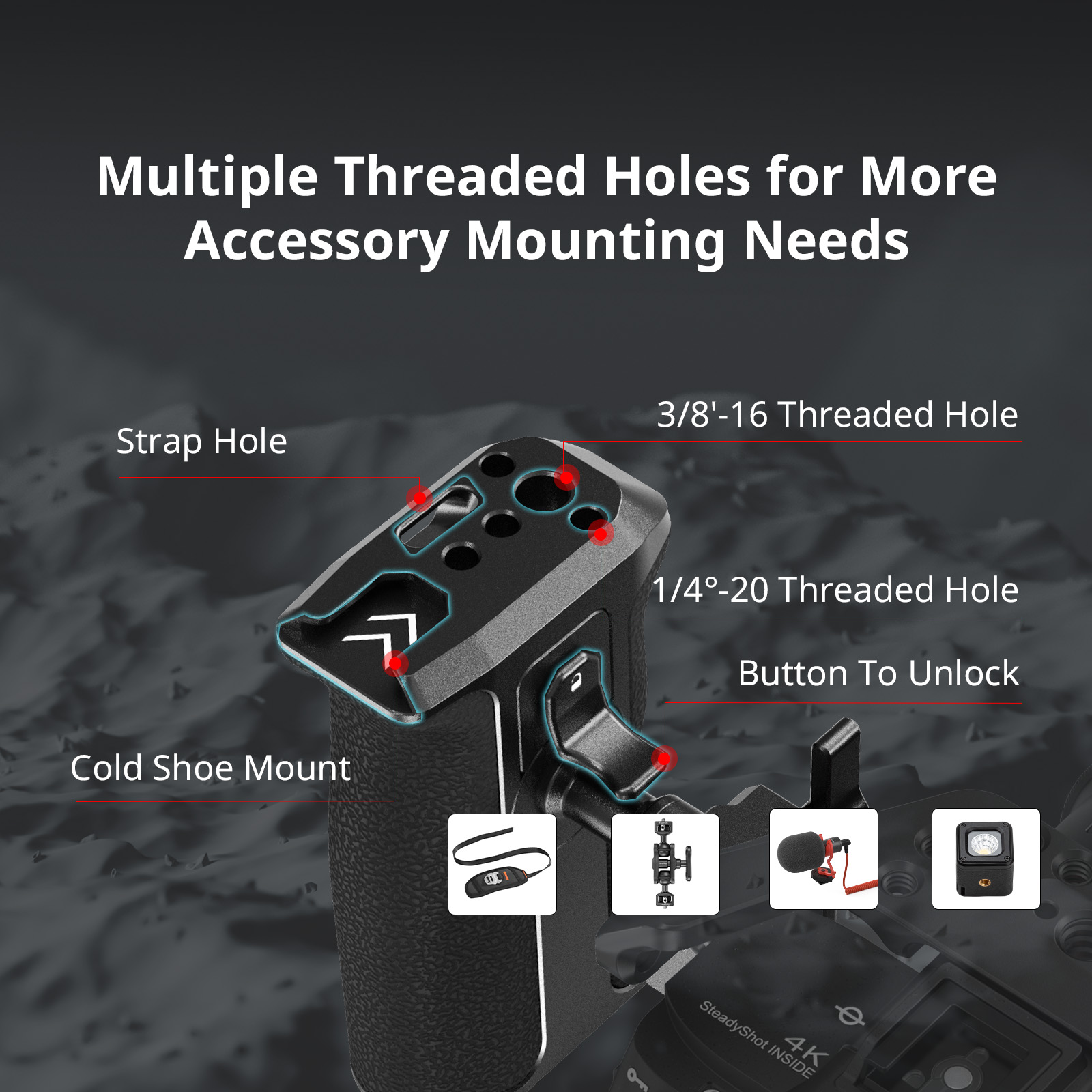 Rotating NATO Handle (Left Side) - 360° Adjust & 5kg Load - immagine 3