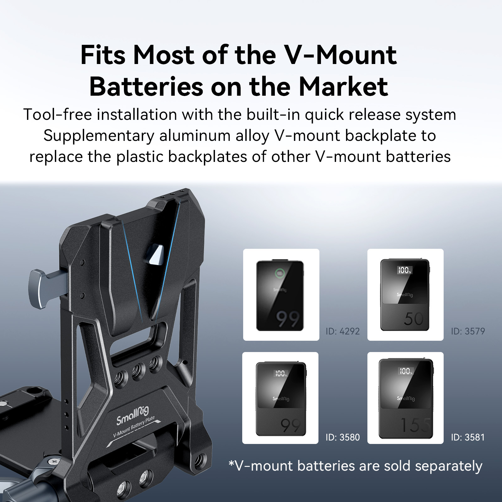V-Mount Battery Mount Plate - immagine 7
