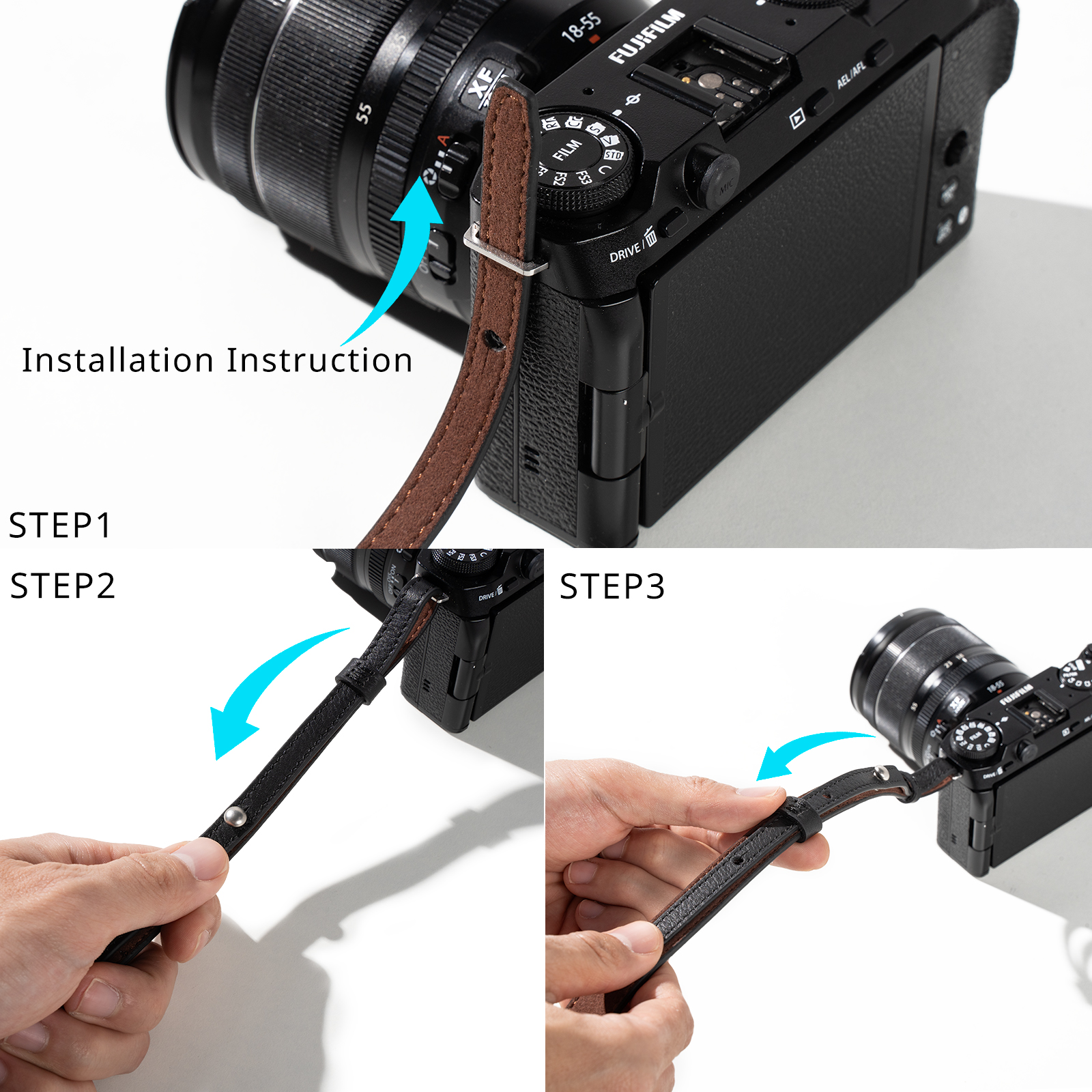 Universal Leather Camera Shoulder Strap - immagine 7