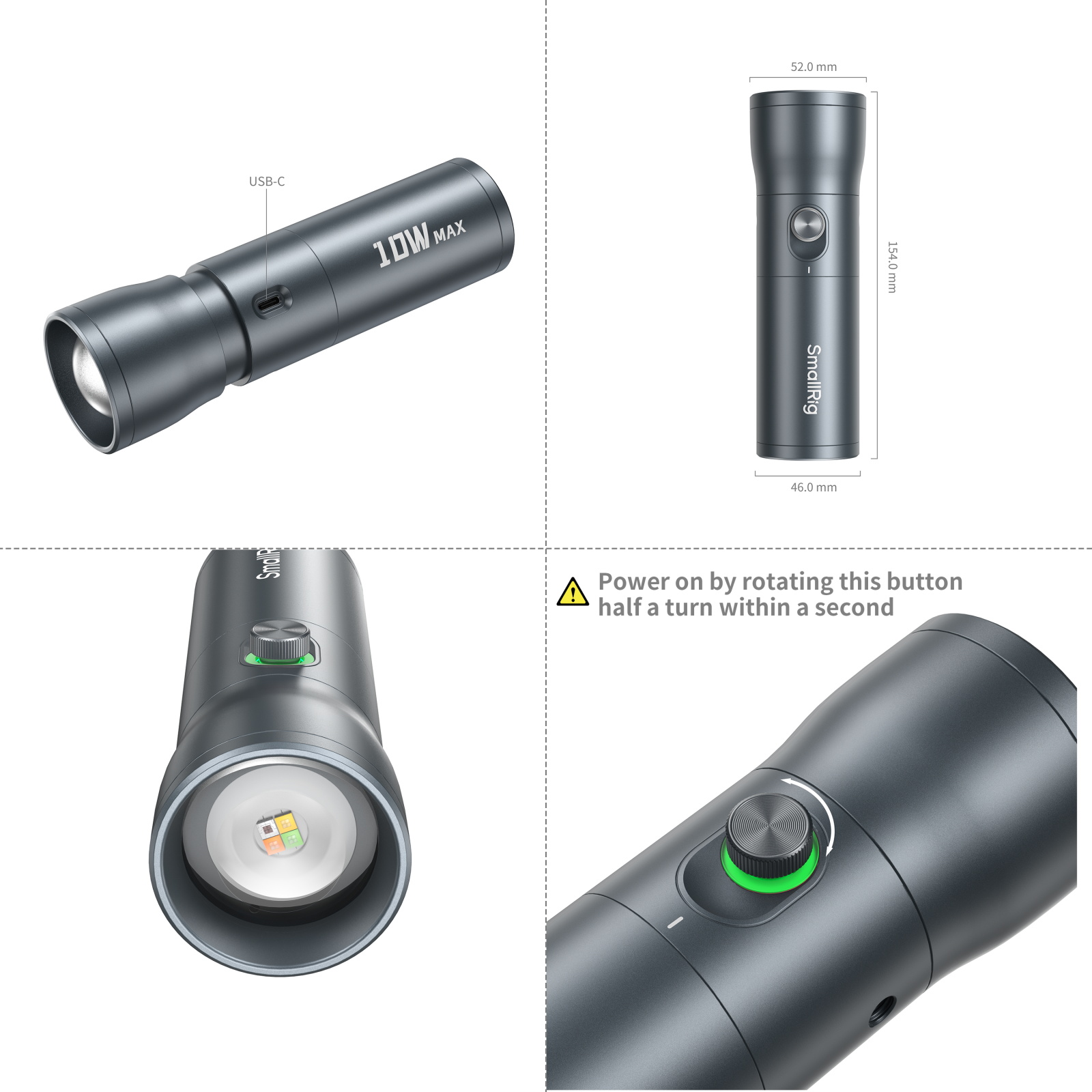 RF 10C 10W Creative Portrait Vlogging Zoom Light with 4 Colors, 20 Filters, CRI 96+ - immagine 12