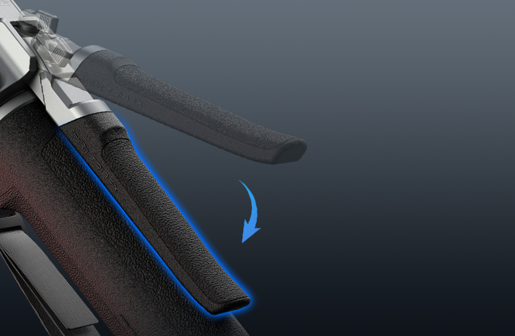Foldable handle design reduces packed size for easier storage and transport.