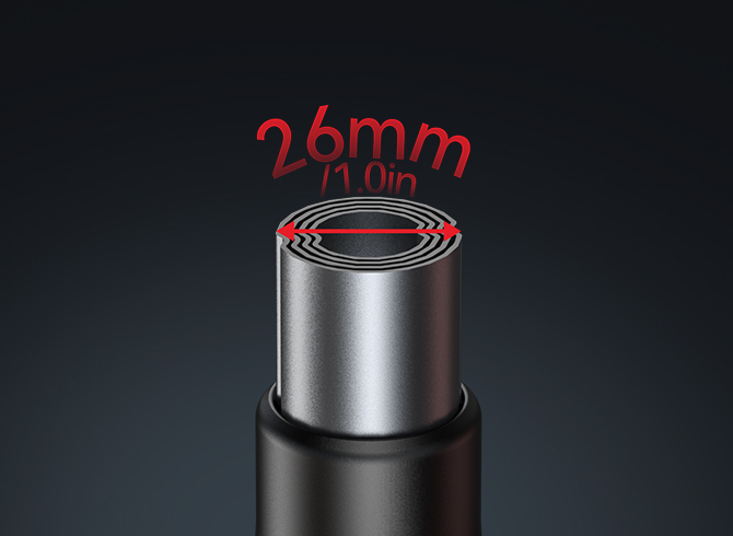 Thickened leg diameter to maximize sturdiness