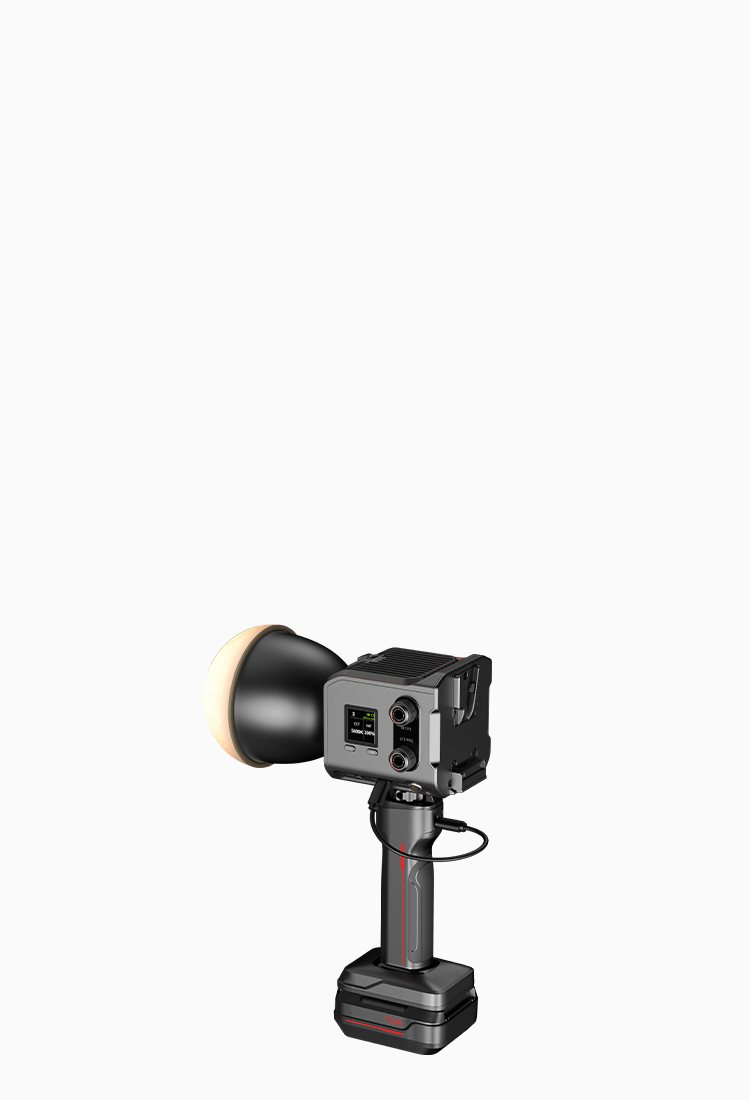 RC 100B COB LED Video Light Kit (with Battery Grip Handle)