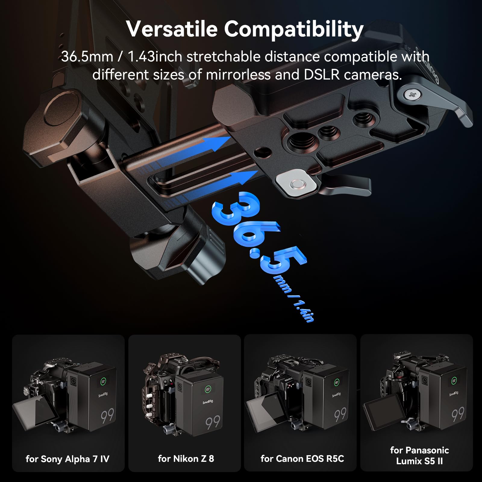 VB99 Pro mini V-Mount Battery Kit, 99Wh/6800mAh – Dual USB‑C 100W PD Fast Charge (2.5h Full) - immagine 5