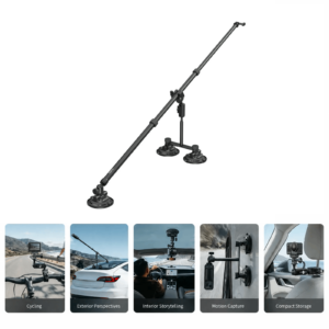 Vehicle Suction Cup Support Kit Invisible Stick for Car & Bicycle Action Camera Shooting
