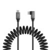 USB-C Coiled Data Cable (Straight to Angled)