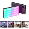 RM120 RGBWW Video Light: 180Min Long Runtime, 2500K-8500K & CRI 98+, 5000mAh Battery, with Diffuser