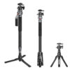 Carbon Fiber Monopod Tripod, 166cm Height, 5kg Load, 1.7kg Weight, with Ball Head for Photography
