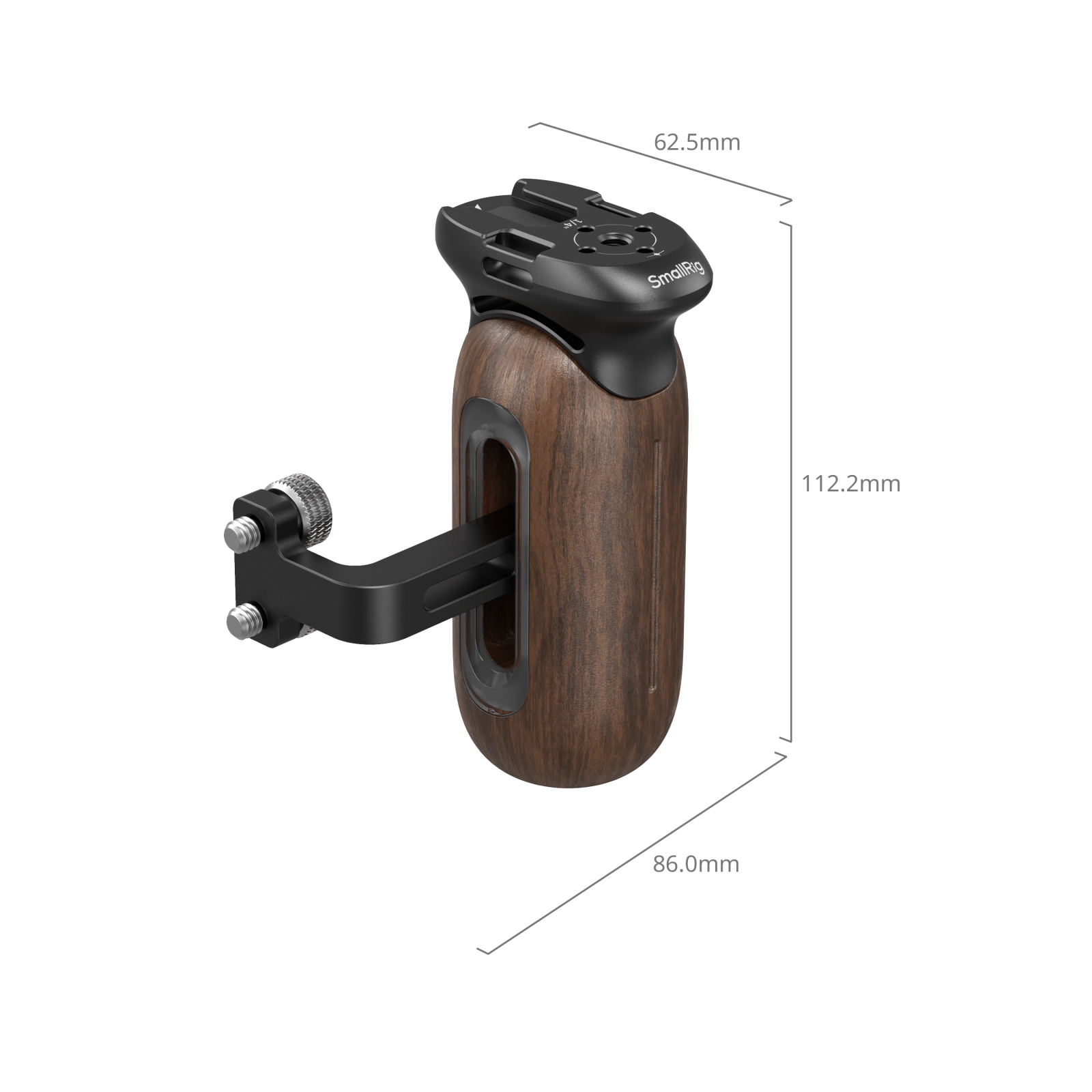 Wooden Side Handle with 1/4"-20 Screws - immagine 6