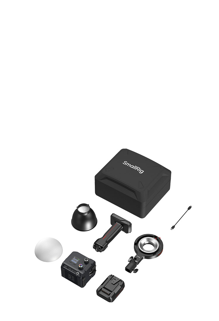 RC 100C COB LED Video Light Kit (With Battery Grip Handle)