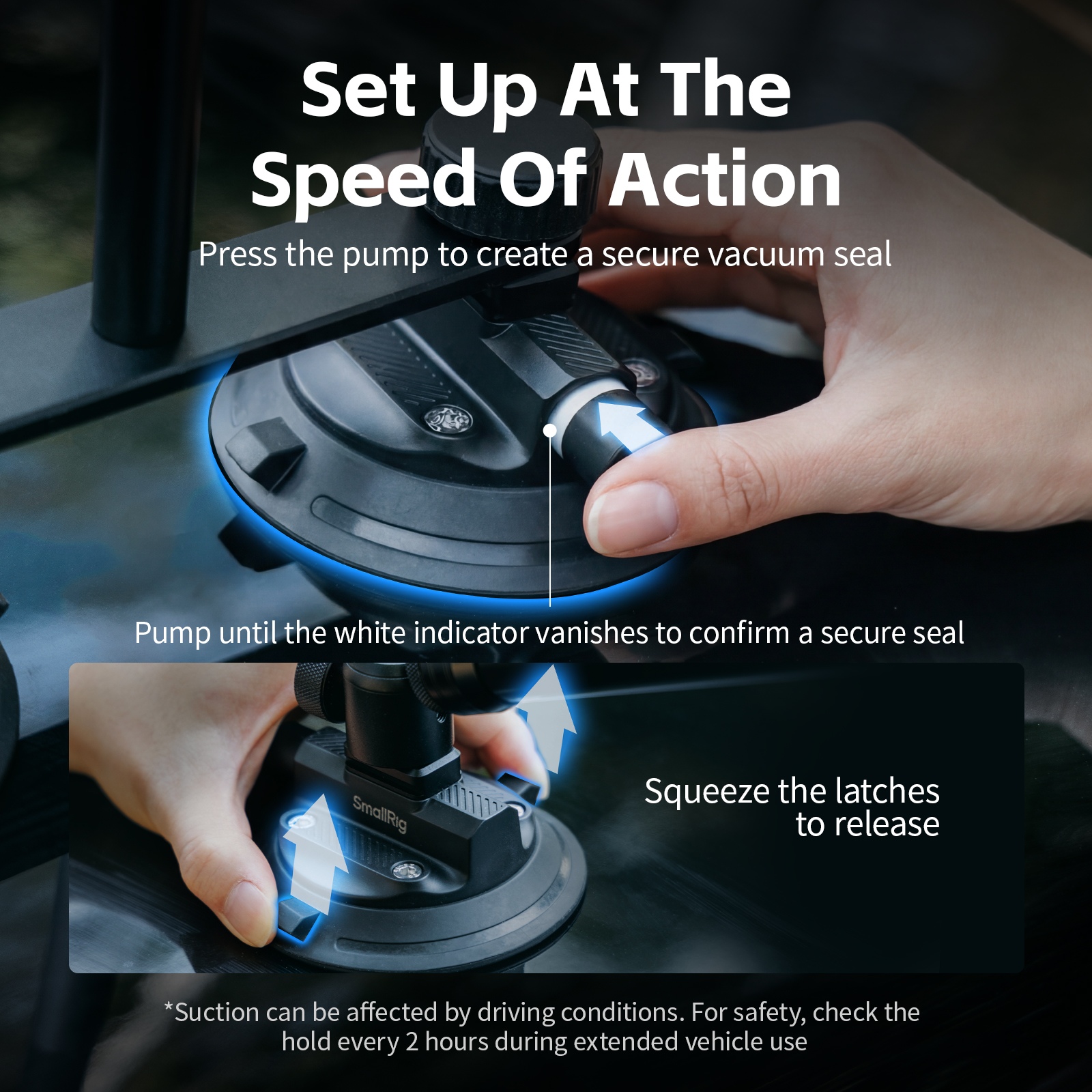 Vehicle Suction Cup Support Kit Invisible Stick for Car & Bicycle Action Camera Shooting - immagine 8