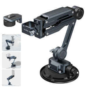 Mini Spring-Hydraulic Shock Absorber Arm with 4" Vacuum Suction Cup for DJI Osmo Pocket / Insta360