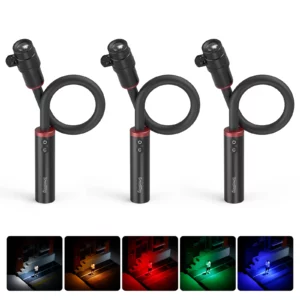 RM 03 Macro Photo LED Light for Mushrooms and Miniatures, 5 Colors CRI95, Flexible Arm, Diffuser