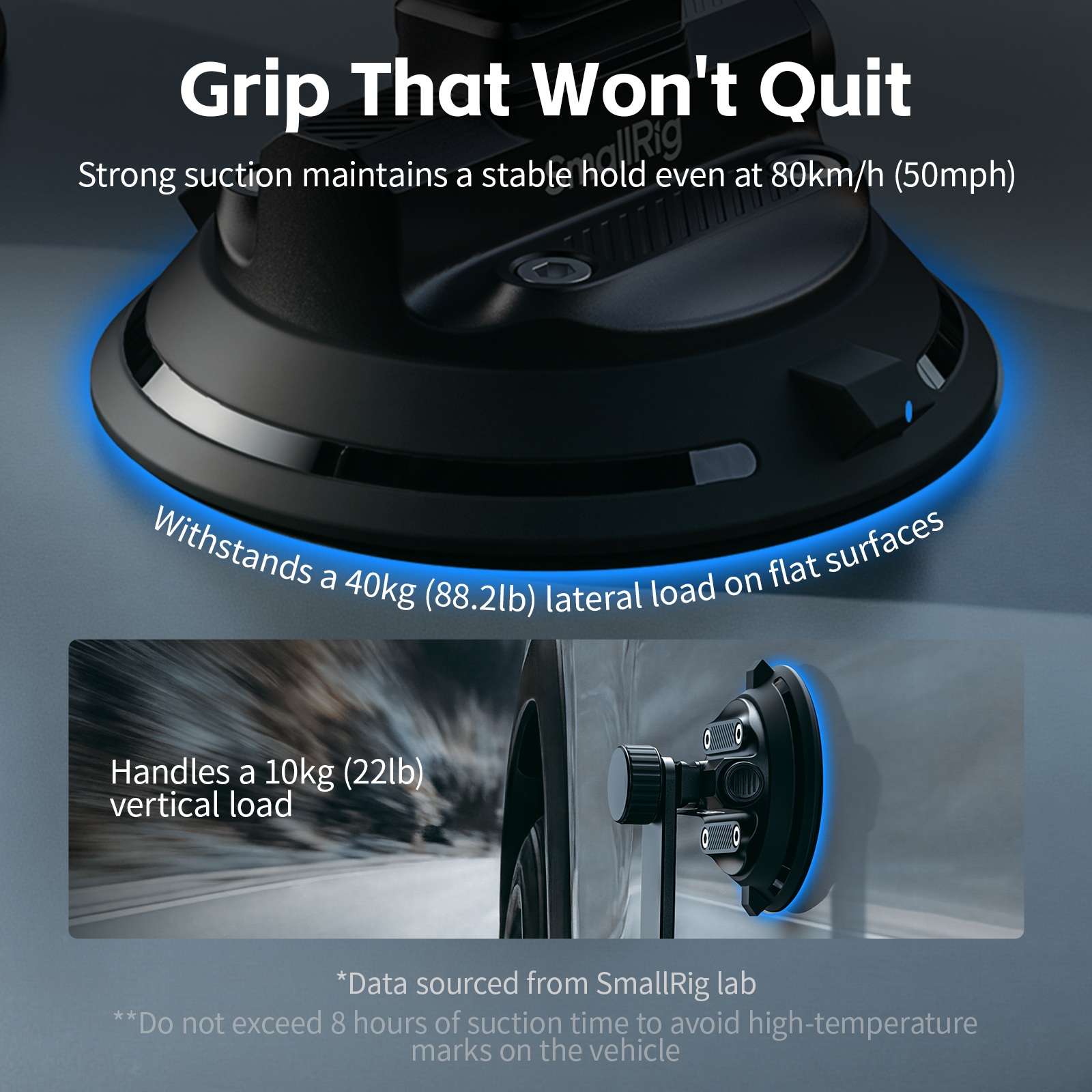 Vehicle Suction Cup Support Kit Invisible Stick for Car & Bicycle Action Camera Shooting - immagine 7