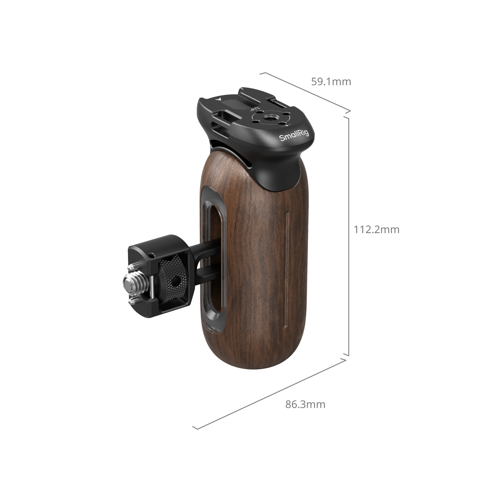 Wooden Side Handle with 1/4"-20 & 3/8''-16 ARRI Locating Screws - immagine 7