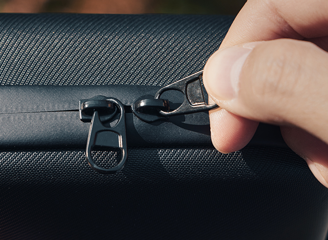 Waterproof two-way zipper for dust & moisture protection