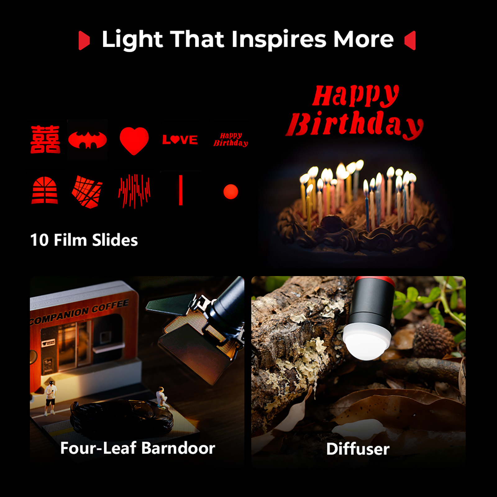 RM 03 Macro Photo LED Light for Mushrooms and Miniatures, 5 Colors CRI95, Flexible Arm, Diffuser - immagine 10