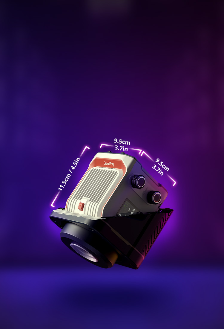 Smaller than typical 100W fill lights