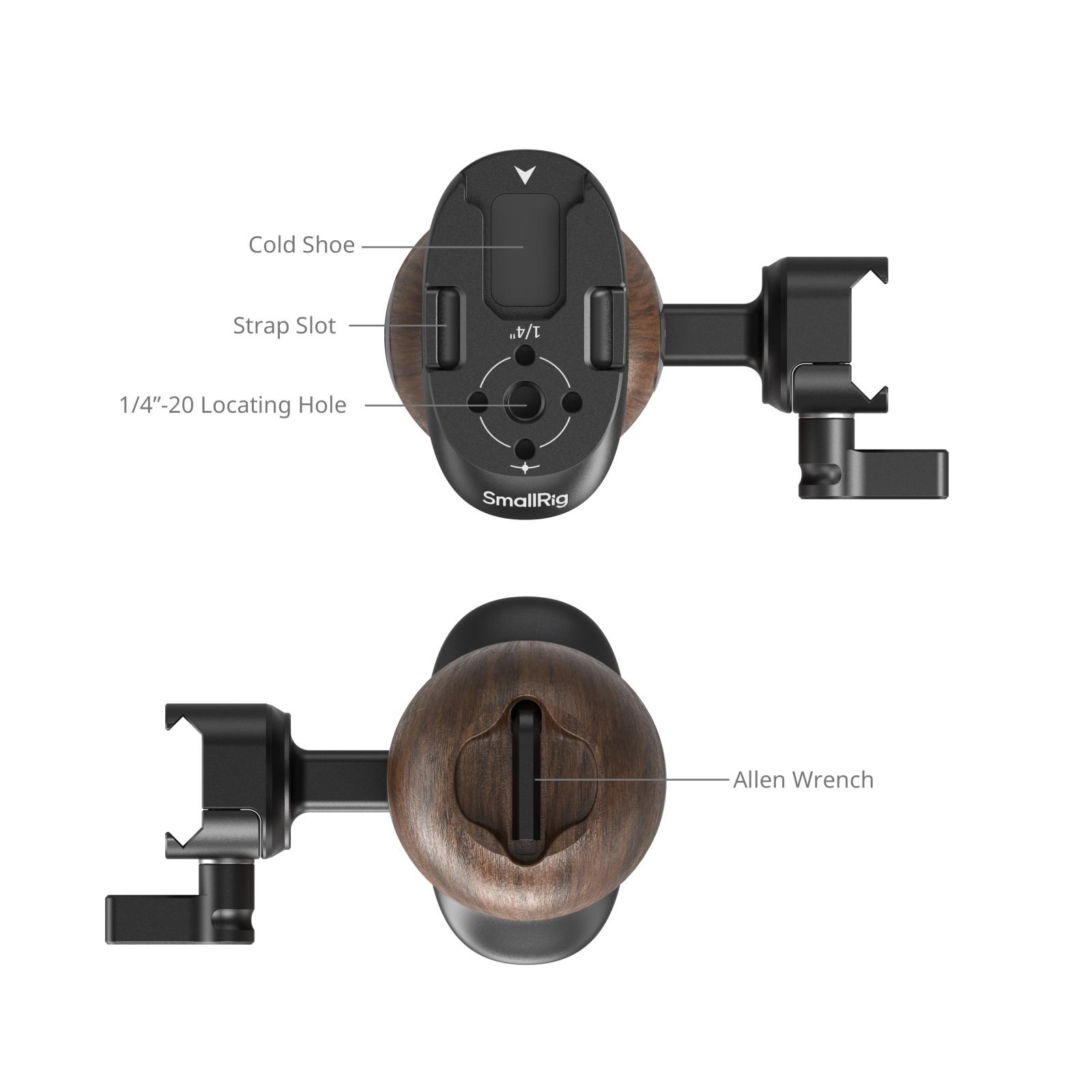 Wooden Side Handle with NATO Clamp - immagine 3