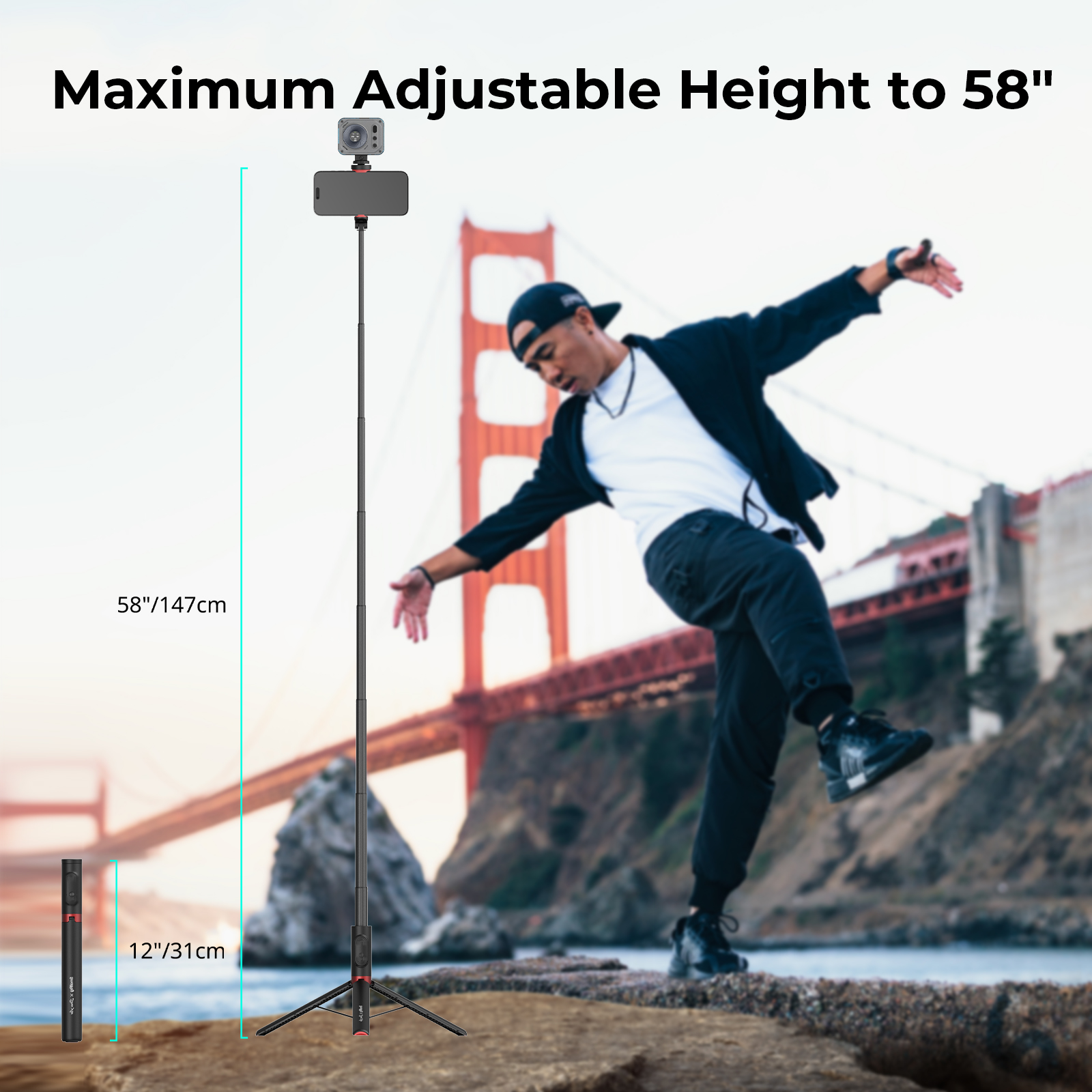 SmallRig x Drex Lee Drop Open Selfie Stick ST30 Lite (Black) - immagine 8