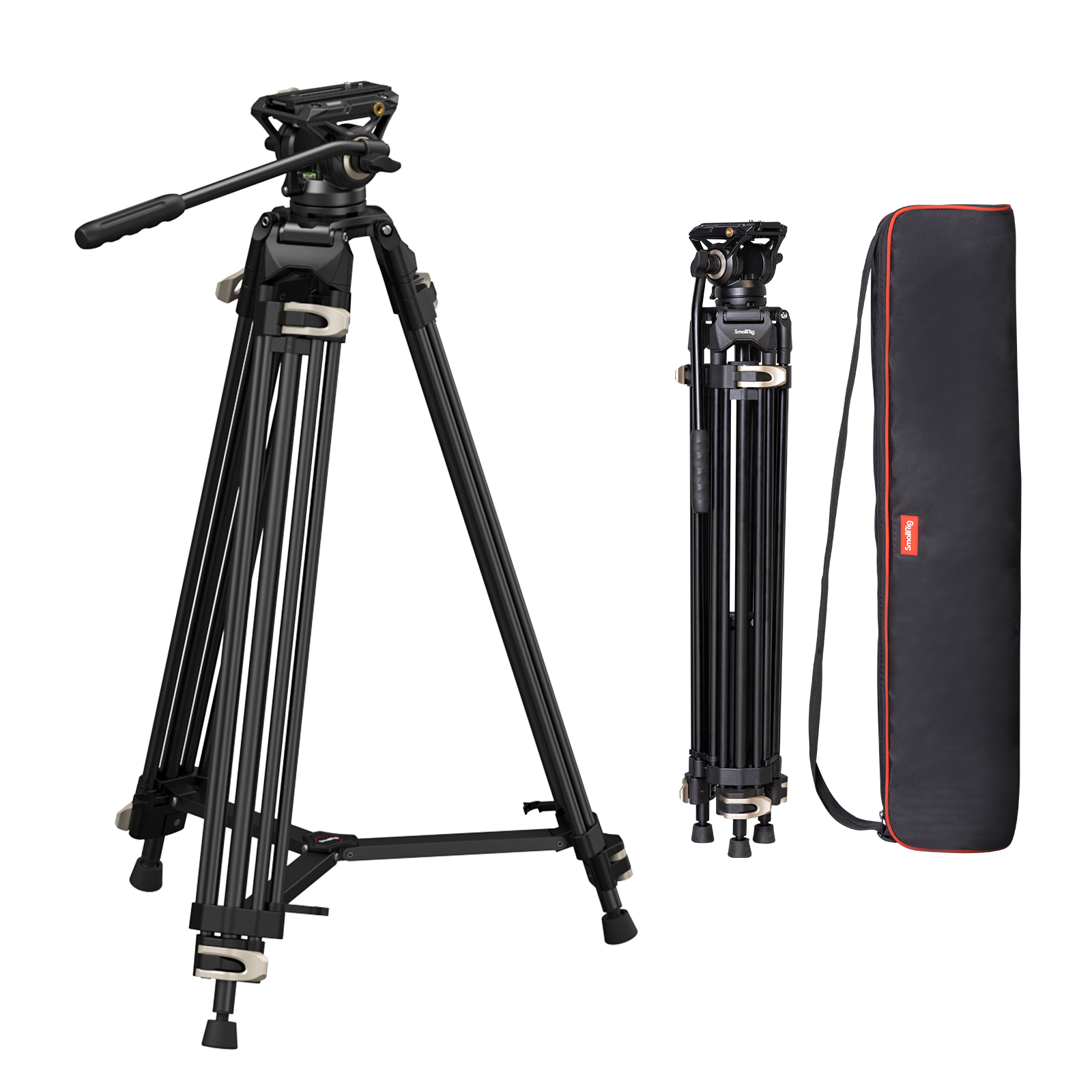 AD-01 Heavy-Duty Tripod (186cm Height, 8kg Load, 4kg Weight) with Fluid Head for Video