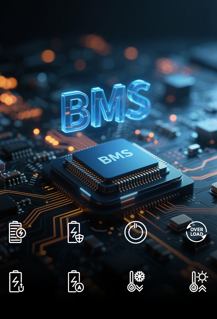 BMS intelligent control chip with 8 advanced protections for circuit stability
