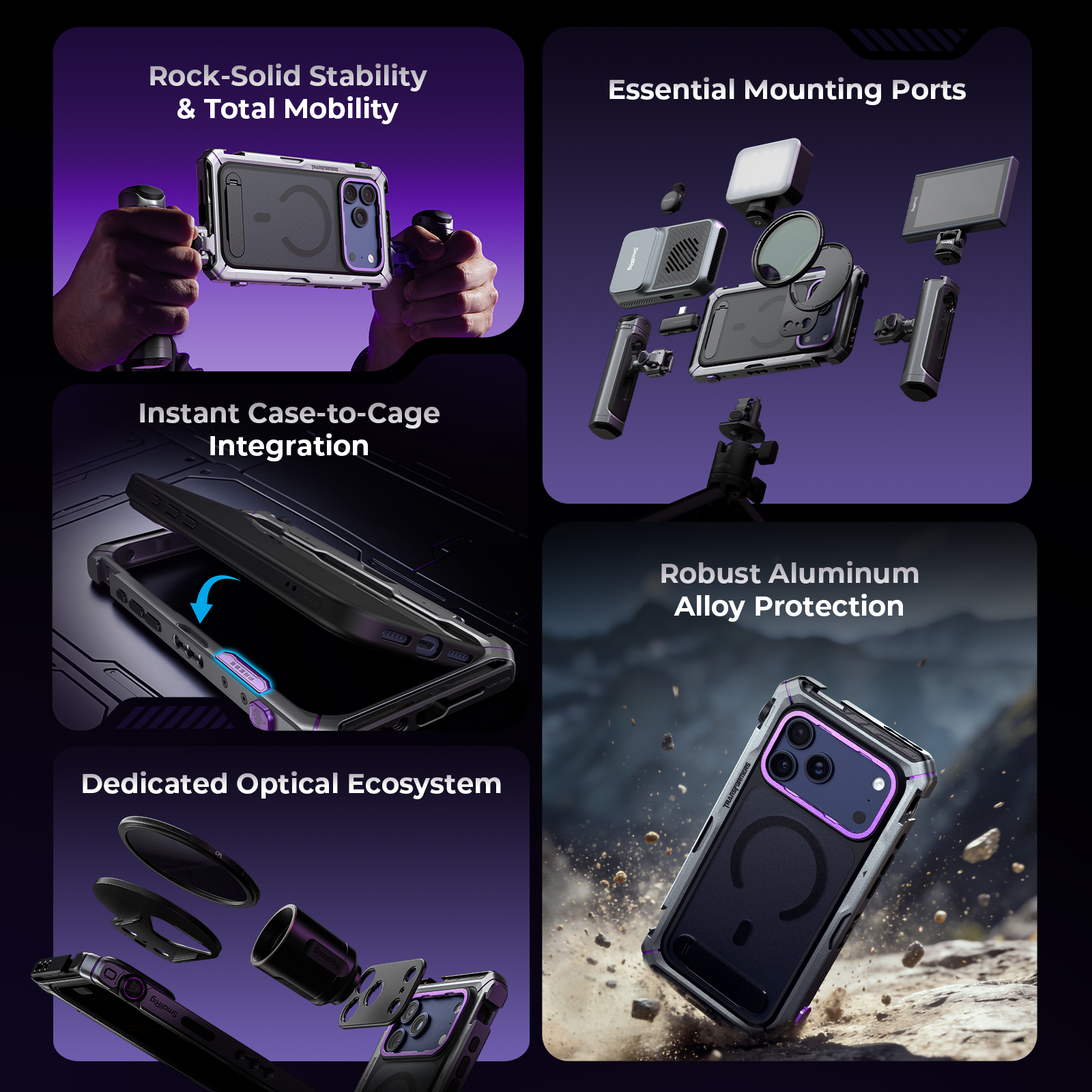 Transformers Megatron Dual Handheld Video Cage Kit with Wireless Control for iPhone 17 Pro/Pro Max - immagine 4